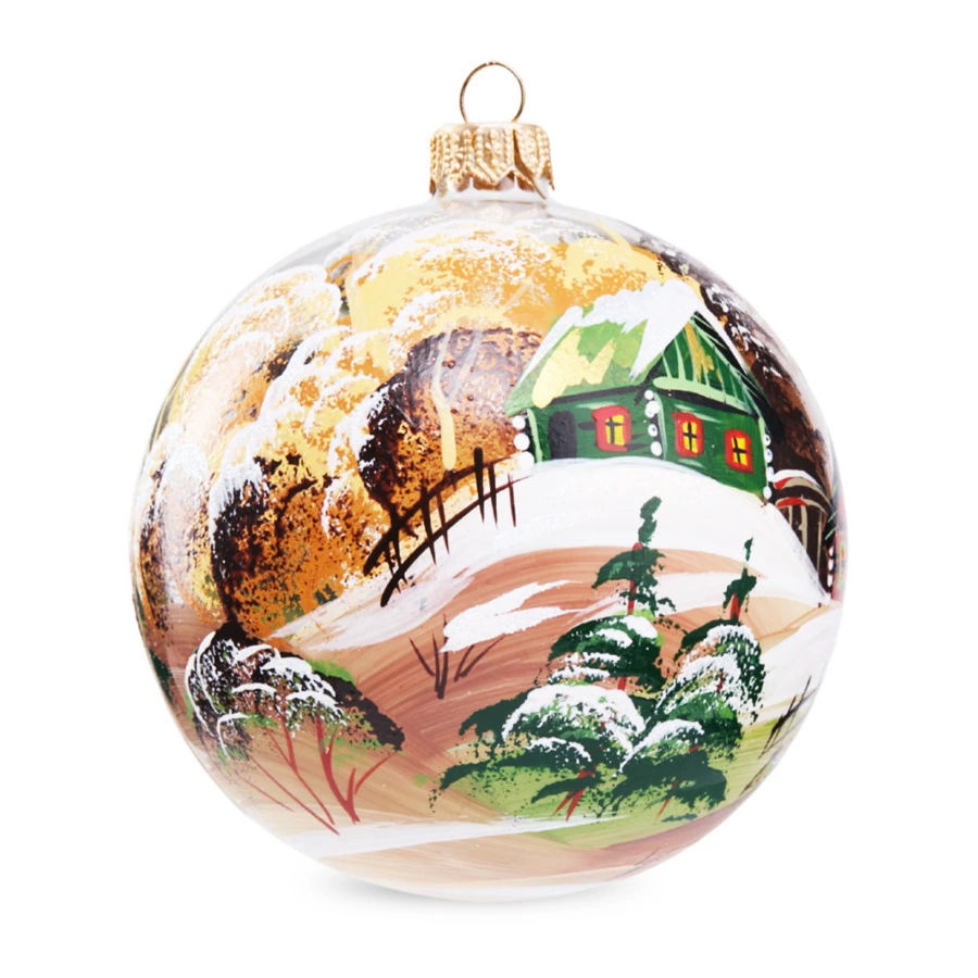 Набор елочных шаров Bartosh Золотая зима 10 см, 3шт, стекло, п/к-Sale