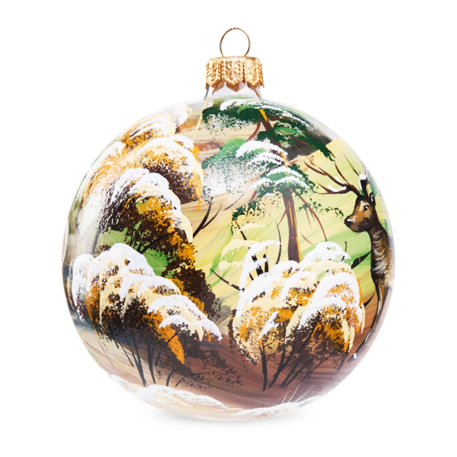 Набор елочных шаров Bartosh Золотая зима 10 см, 3шт, стекло, п/к-Sale
