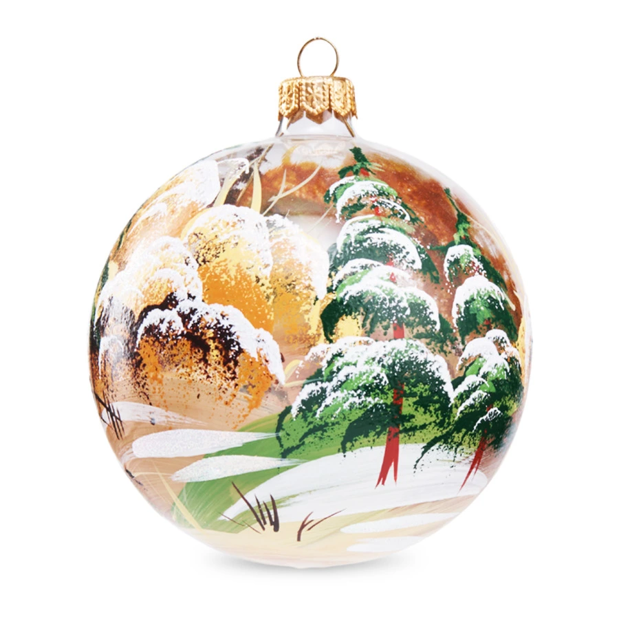 Набор елочных шаров Bartosh Золотая зима 10 см, 3шт, стекло, п/к-Sale