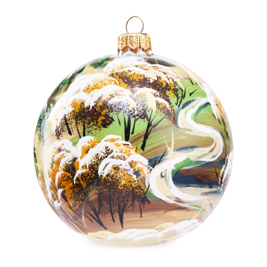 Набор елочных шаров Bartosh Золотая зима 10 см, 3шт, стекло, п/к-Sale