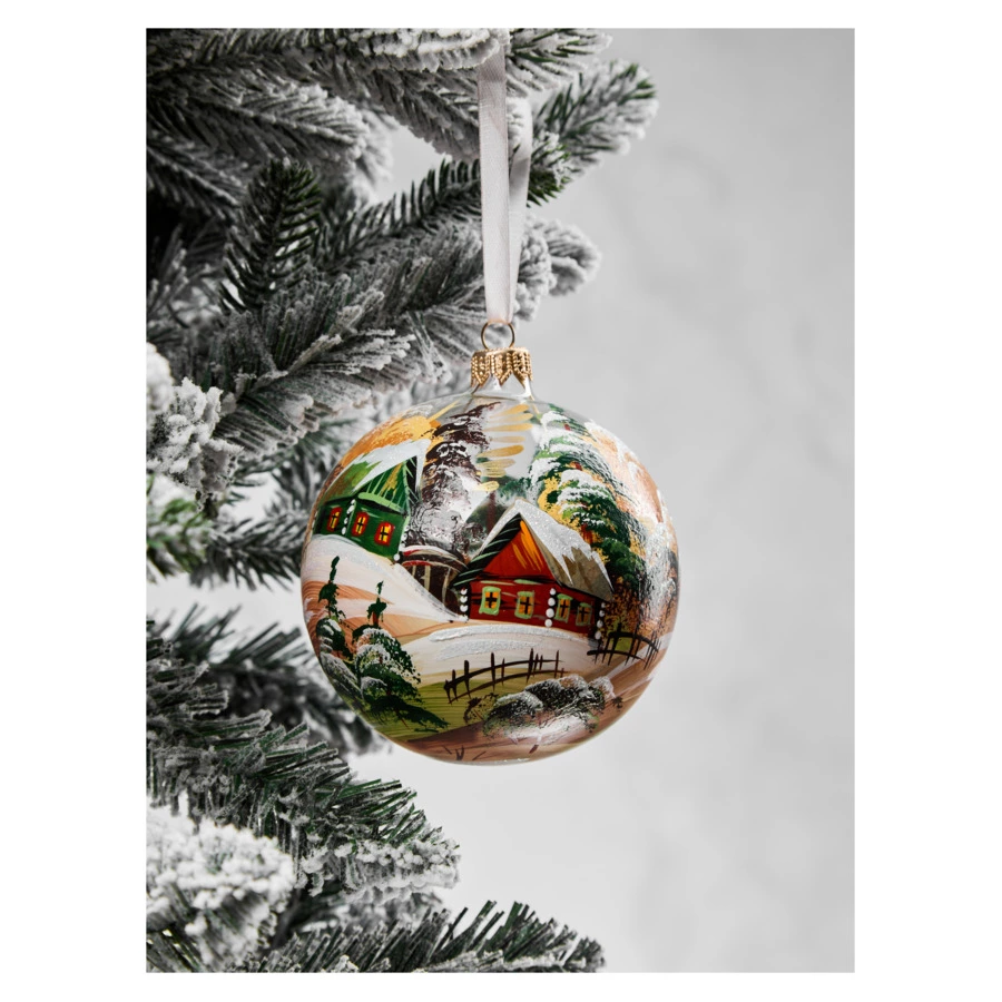 Набор елочных шаров Bartosh Золотая зима 10 см, 3шт, стекло, п/к-Sale