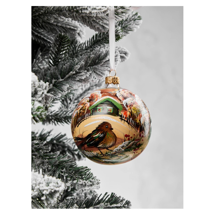 Набор елочных шаров Bartosh Золотая зима 10 см, 3шт, стекло, п/к-Sale