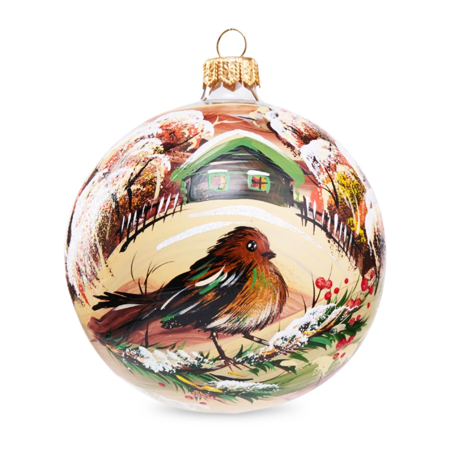 Набор елочных шаров Bartosh Золотая зима 10 см, 3шт, стекло, п/к-Sale