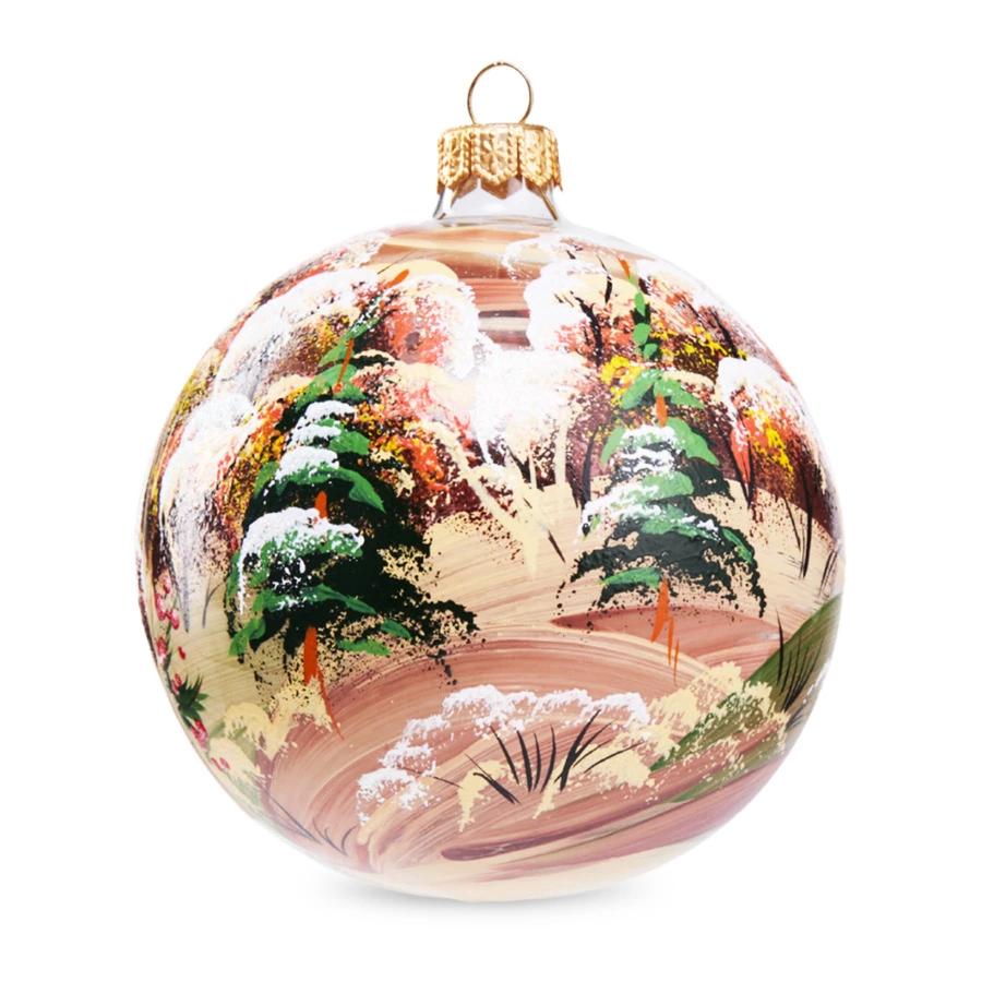 Набор елочных шаров Bartosh Золотая зима 10 см, 3шт, стекло, п/к-Sale