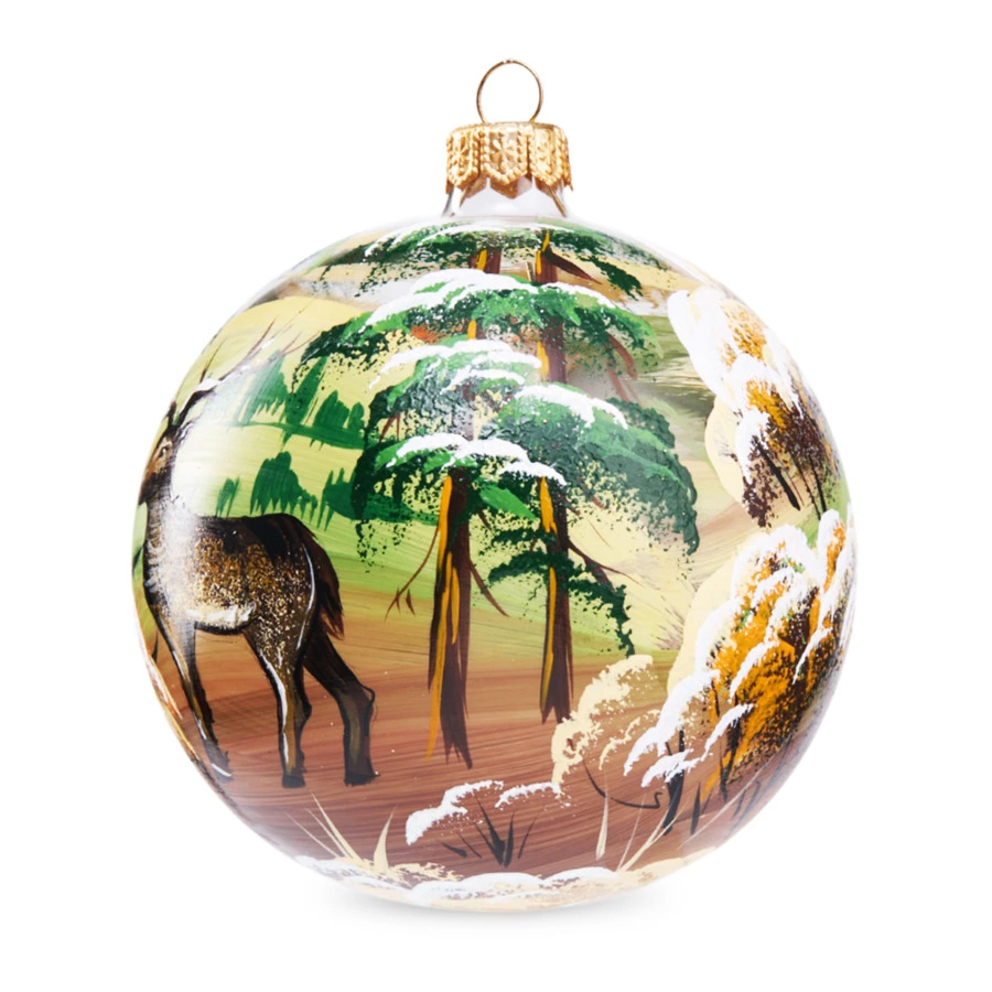 Набор елочных шаров Bartosh Золотая зима 10 см, 3шт, стекло, п/к-Sale