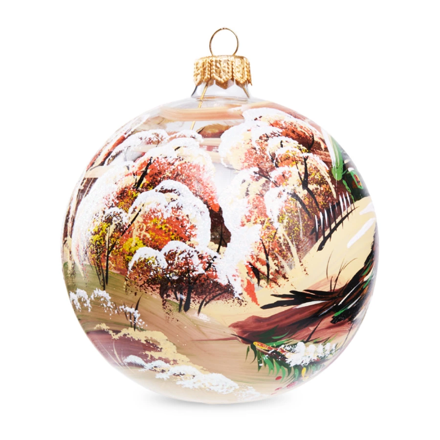 Набор елочных шаров Bartosh Золотая зима 10 см, 3шт, стекло, п/к-Sale