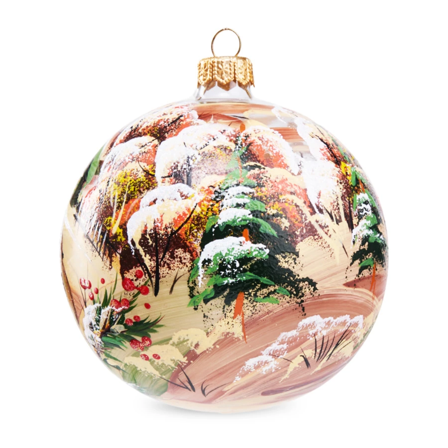 Набор елочных шаров Bartosh Золотая зима 10 см, 3шт, стекло, п/к-Sale