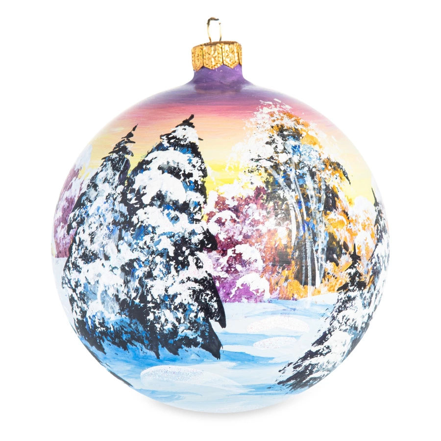 Набор елочных шаров в футляре Bartosh VIP Добрыня Никитич и Змей Горыныч 12 см, 4 шт, стеклo-Sale