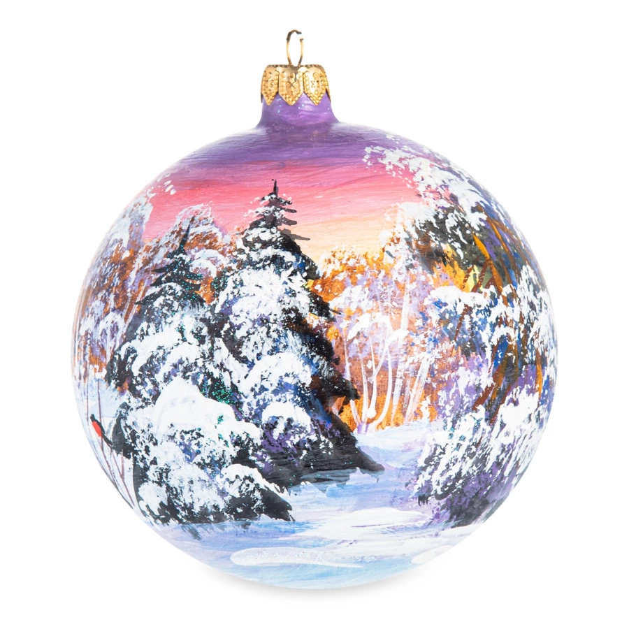 Набор елочных шаров в футляре Bartosh VIP Добрыня Никитич и Змей Горыныч 12 см, 4 шт, стеклo-Sale