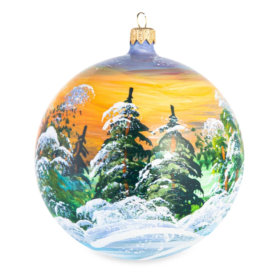 Набор елочных шаров в футляре Bartosh VIP Добрыня Никитич и Змей Горыныч 12 см, 4 шт, стеклo-Sale