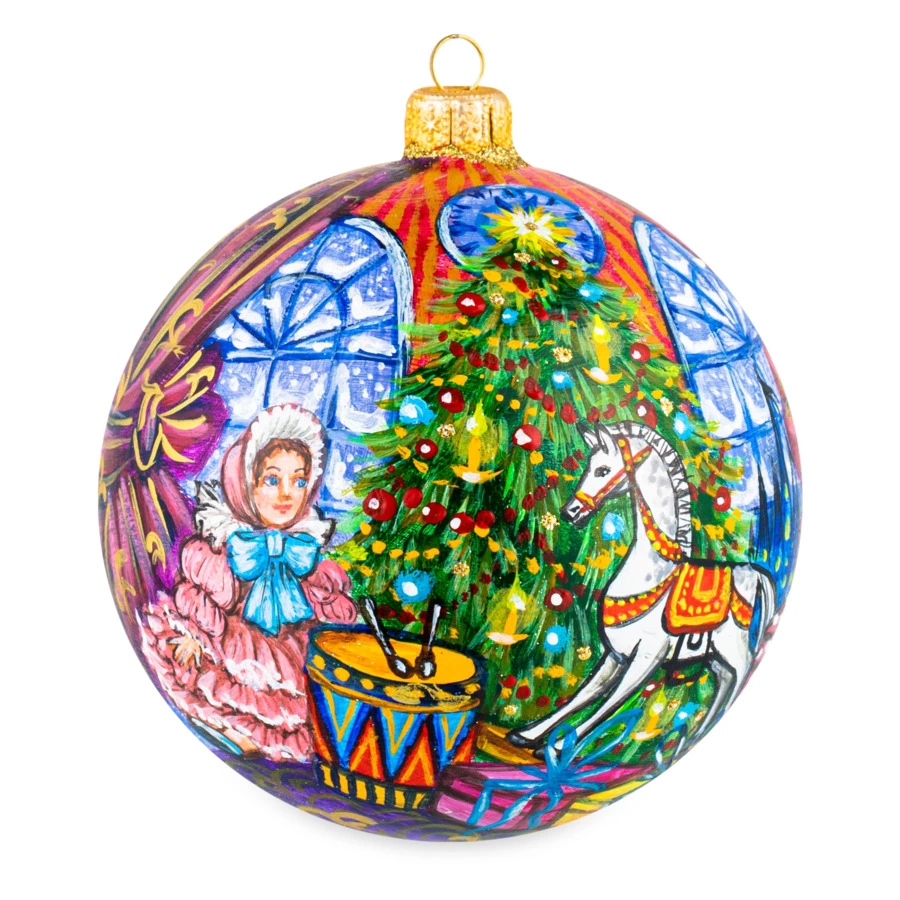 Набор елочных шаров в футляре Bartosh VIP-Щелкунчик 12 см, 4 шт, стекло, п/к-Sale