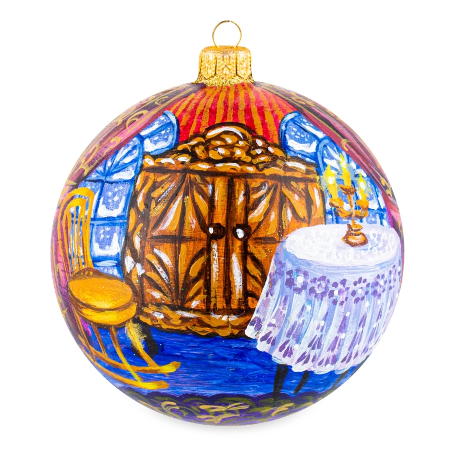 Набор елочных шаров в футляре Bartosh VIP-Щелкунчик 12 см, 4 шт, стекло, п/к-Sale