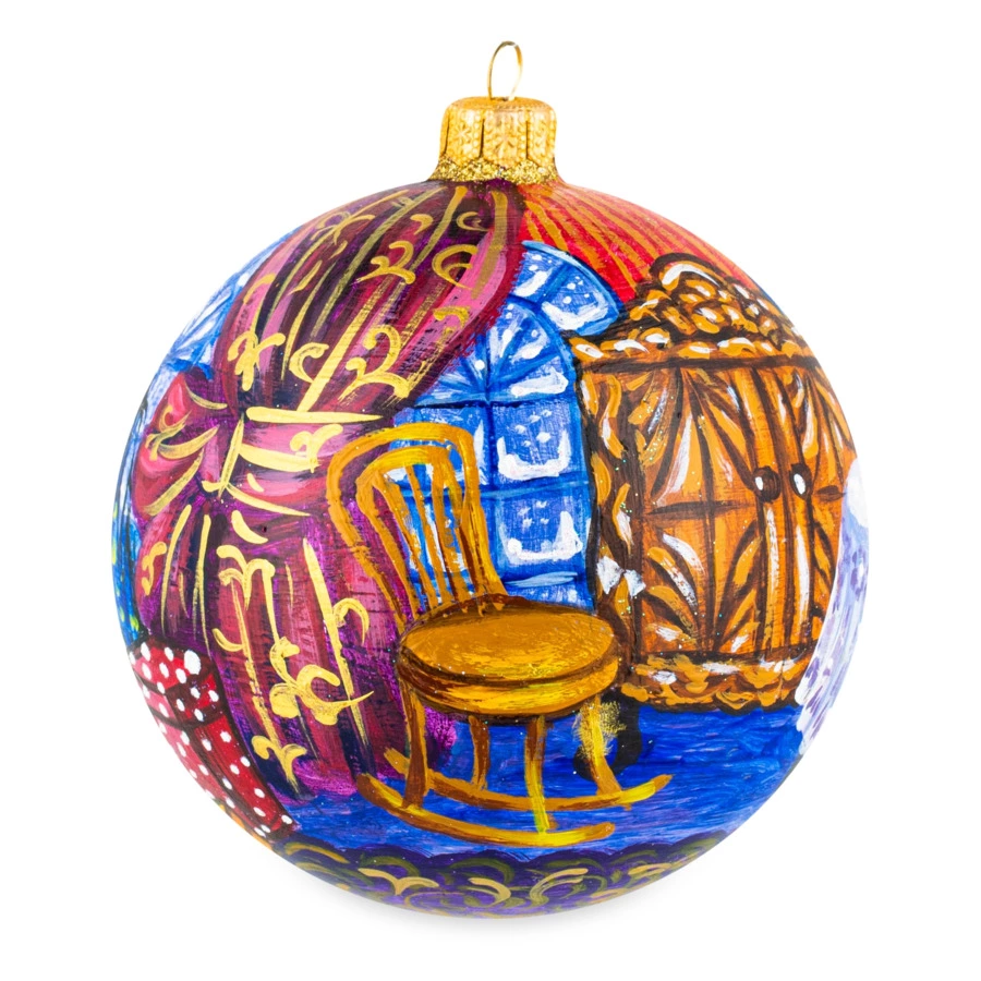 Набор елочных шаров в футляре Bartosh VIP-Щелкунчик 12 см, 4 шт, стекло, п/к-Sale