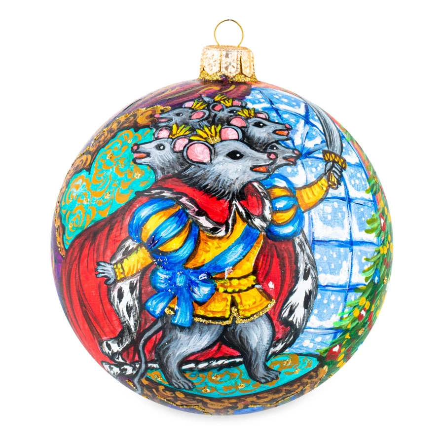 Набор елочных шаров в футляре Bartosh VIP-Щелкунчик 12 см, 4 шт, стекло, п/к-Sale