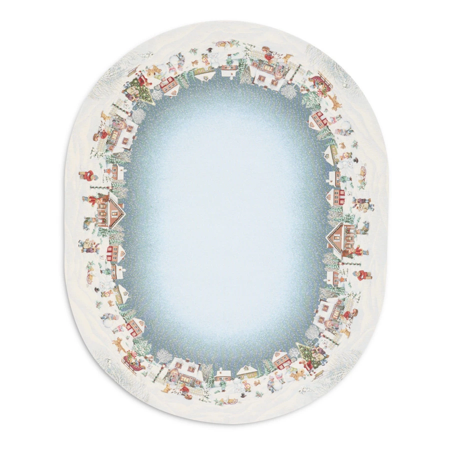 Скатерть овальная Decor de Table Большая семья 140х180 см, гобелен