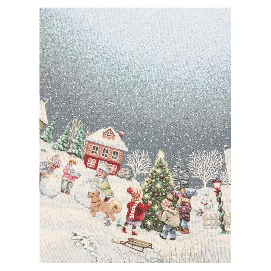 Скатерть овальная Decor de Table Большая семья 140х180 см, гобелен