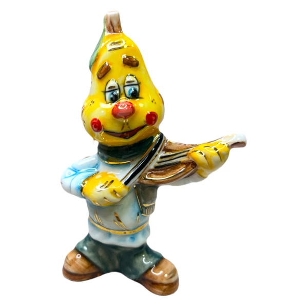 Игрушка елочная Лефортовский фарфор Профессор Груша 12 см, фарфор, п/к