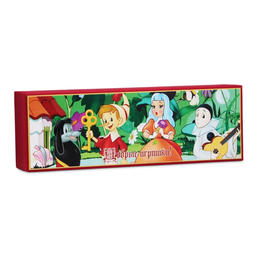 Коробка подарочная Буратино на 6 игрушек 45х15х8 см, картон