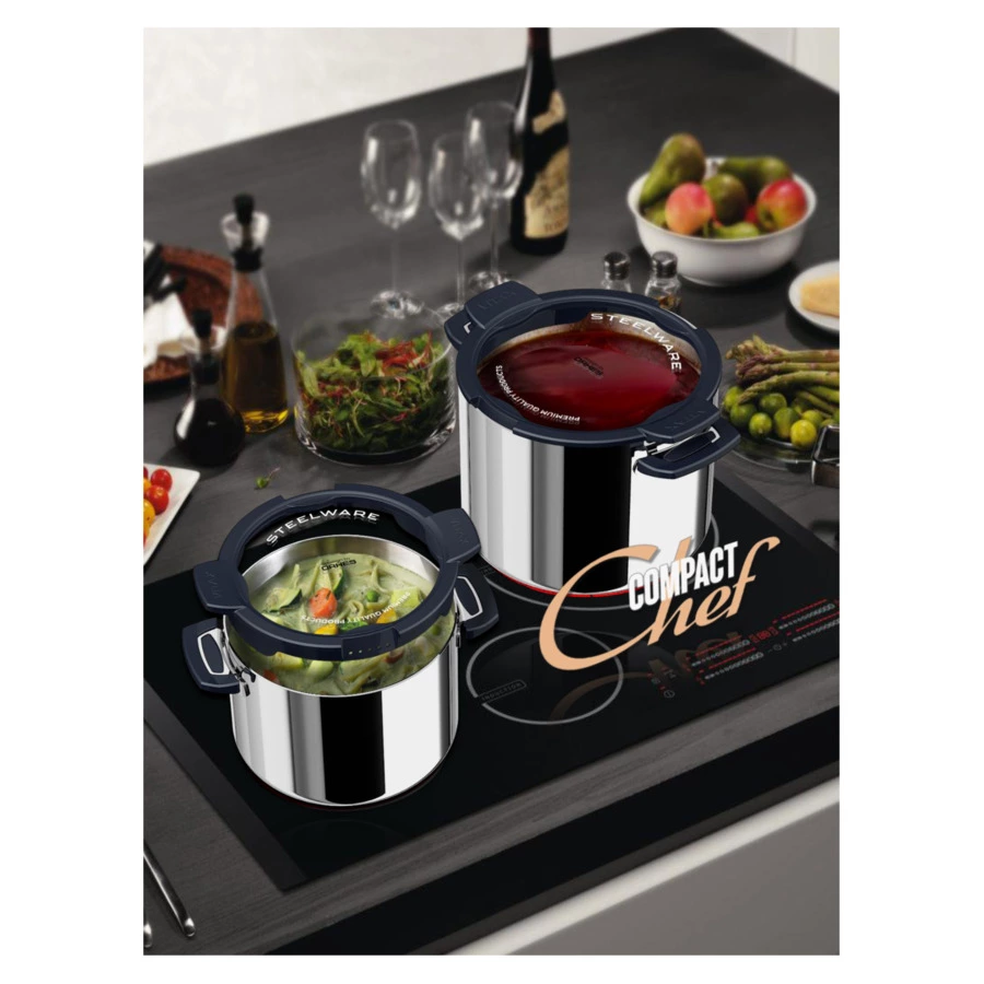 Кастрюля с крышкой Vitax 5 л, сталь нержавеющая-Sale