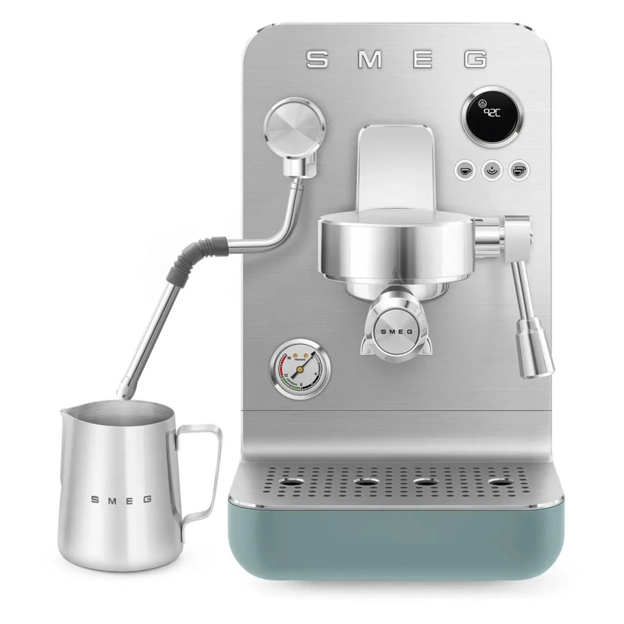 Кофемашина эспрессо рожковая SMEG EMC02EGMEU, цвет изумрудно-зеленый матовый