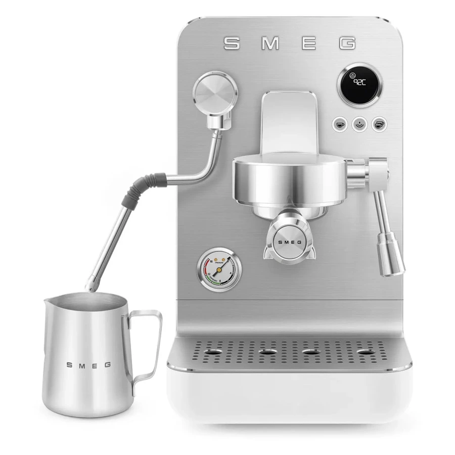 Кофемашина эспрессо рожковая SMEG EMC02WHMEU, цвет белый матовый