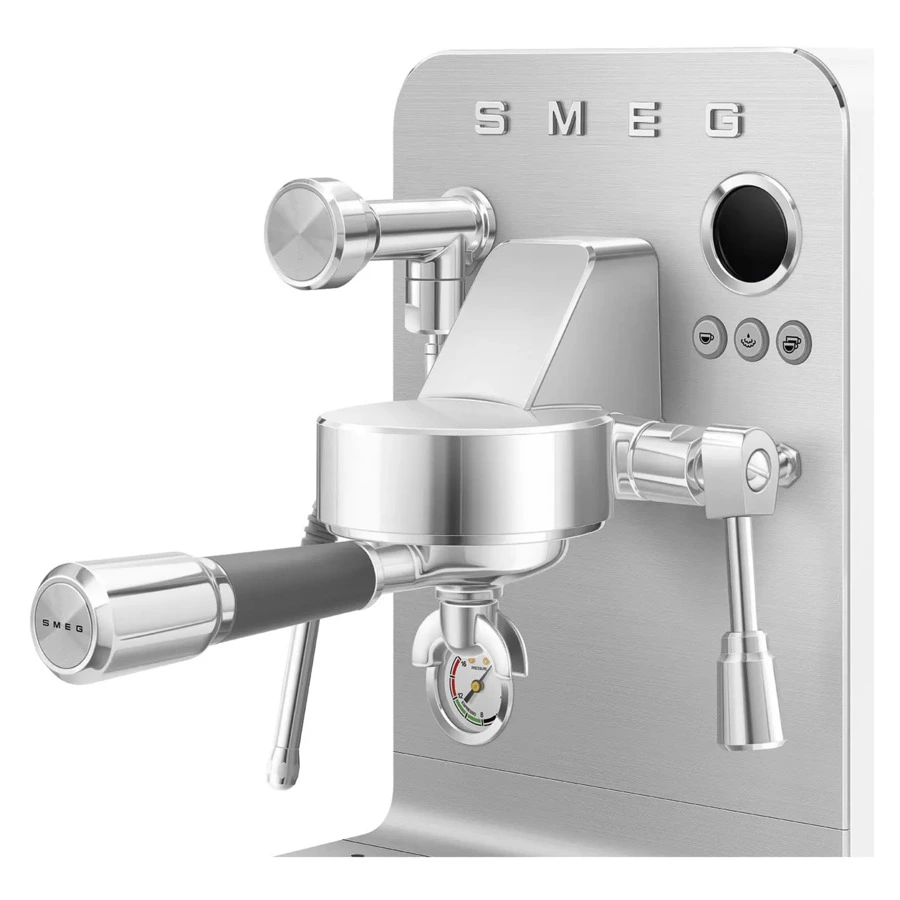 Кофемашина эспрессо рожковая SMEG EMC02WHMEU, цвет белый матовый
