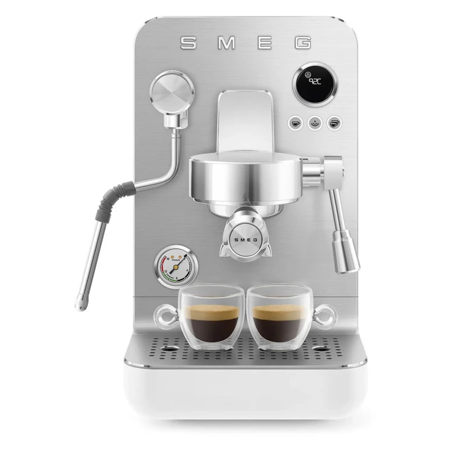 Кофемашина эспрессо рожковая SMEG EMC02WHMEU, цвет белый матовый