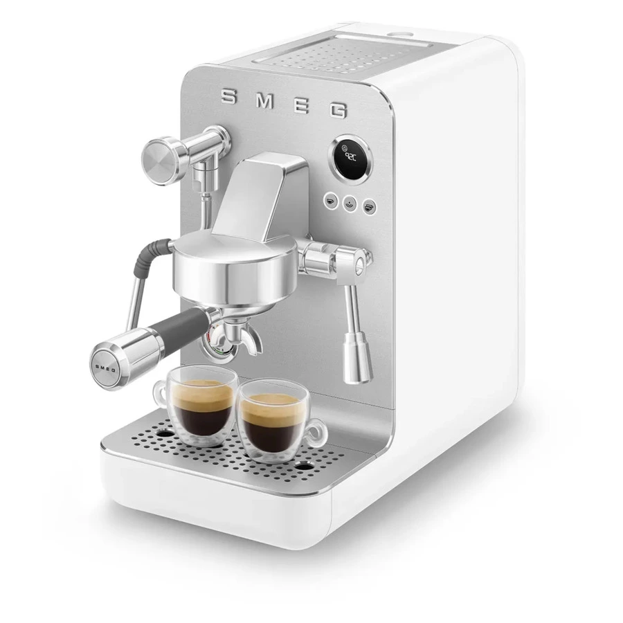 Кофемашина эспрессо рожковая SMEG EMC02WHMEU, цвет белый матовый