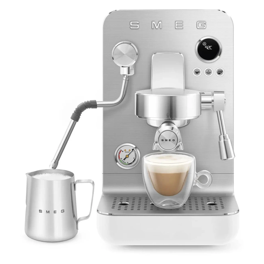 Кофемашина эспрессо рожковая SMEG EMC02WHMEU, цвет белый матовый