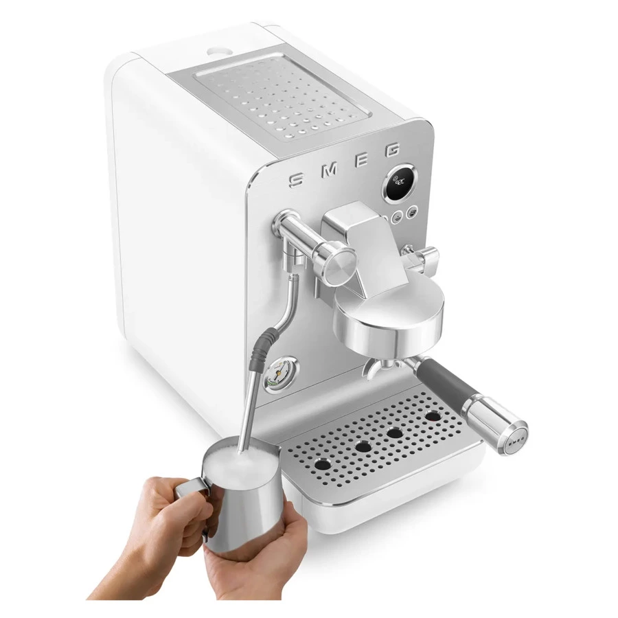 Кофемашина эспрессо рожковая SMEG EMC02WHMEU, цвет белый матовый