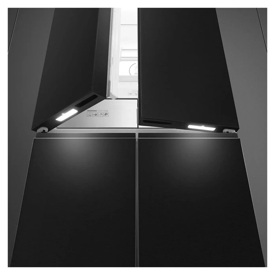 Холодильник отдельностоящий 4-х дверный Side-by-Side SMEG 190,5x91x69 см, 522 л, темная сталь