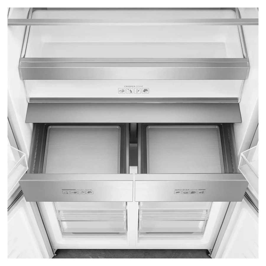 Холодильник отдельностоящий 4-х дверный Side-by-Side SMEG 190,5x91x69 см, 522 л, темная сталь