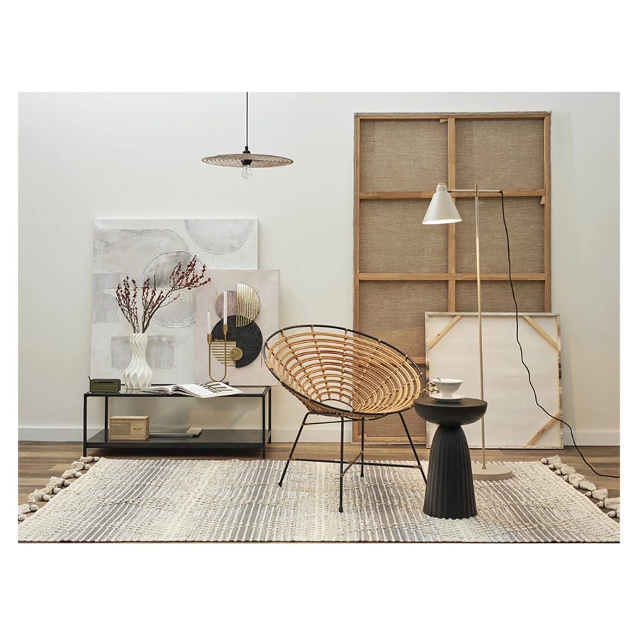 Панно декоративное с ручной росписью Bergenson Bjorn By Feel 100х100 см, черно-белое