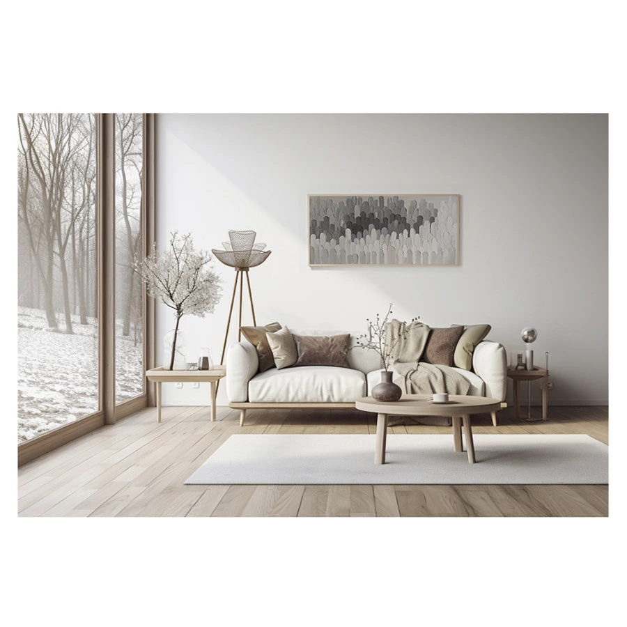 Панно декоративное с ручной росписью Bergenson Bjorn By Feel 140х70 см, черно-белое