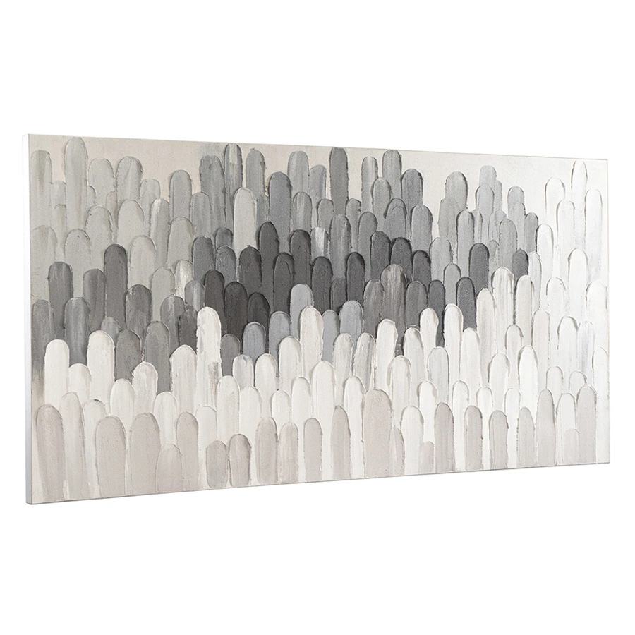 Панно декоративное с ручной росписью Bergenson Bjorn By Feel 140х70 см, черно-белое