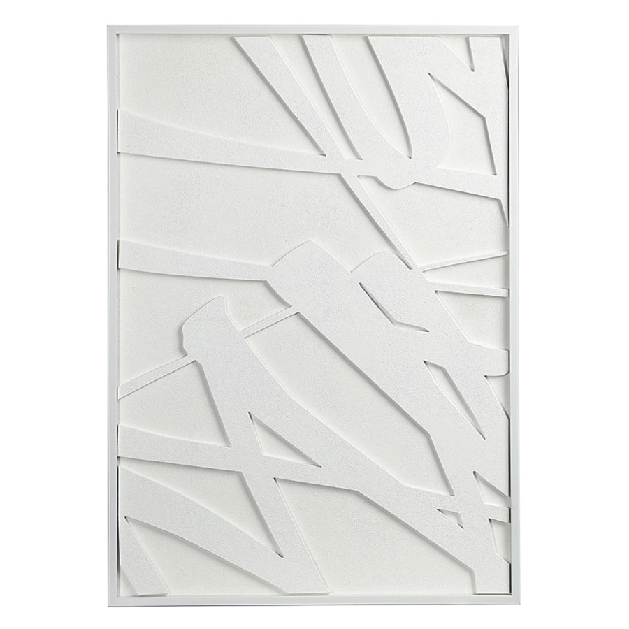 Панно декоративное с эффектом 3D Bergenson Bjorn Minimalism 70х100 см, с белой рамой