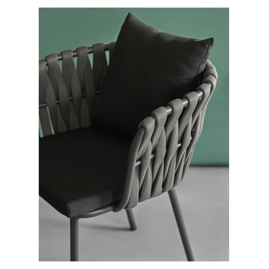 Стул Bergenson Bjorn Braid, серо-черный