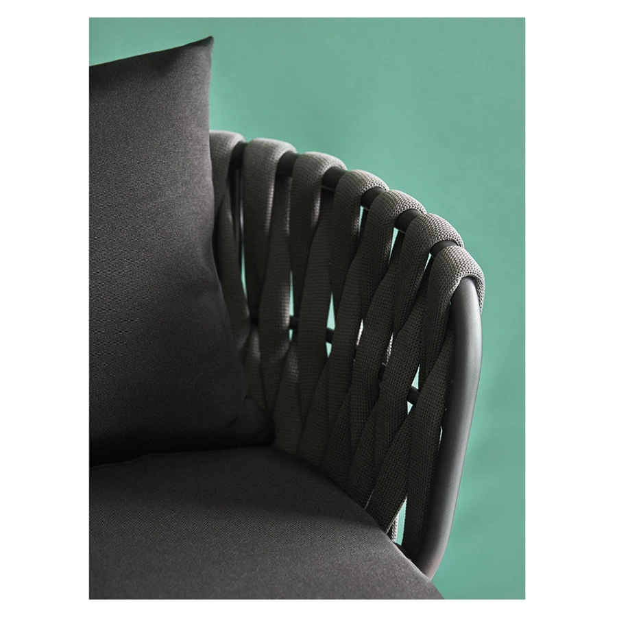 Стул Bergenson Bjorn Braid, серо-черный