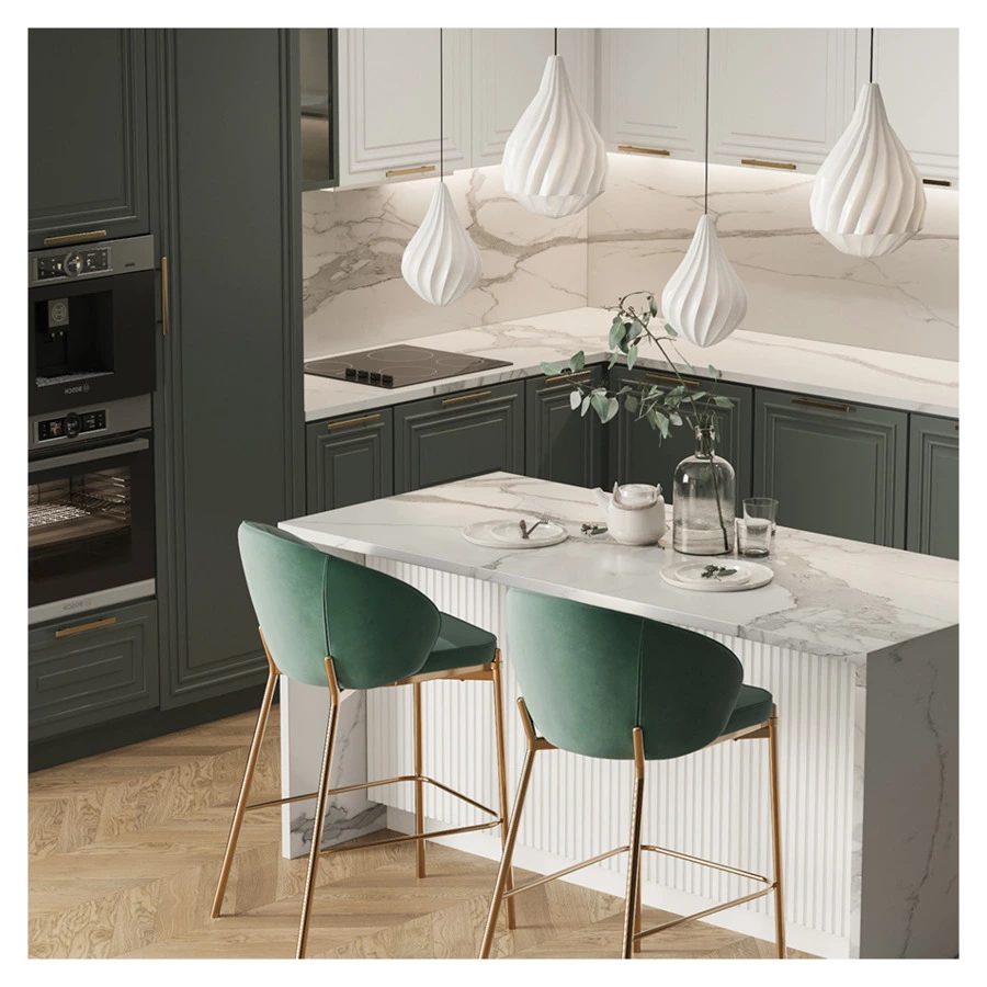 Стул барный Bergenson Bjorn Coral, велюр, темно-зеленый