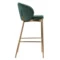 Стул барный Bergenson Bjorn Coral, велюр, темно-зеленый