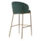 Стул барный Bergenson Bjorn Coral, велюр, темно-зеленый
