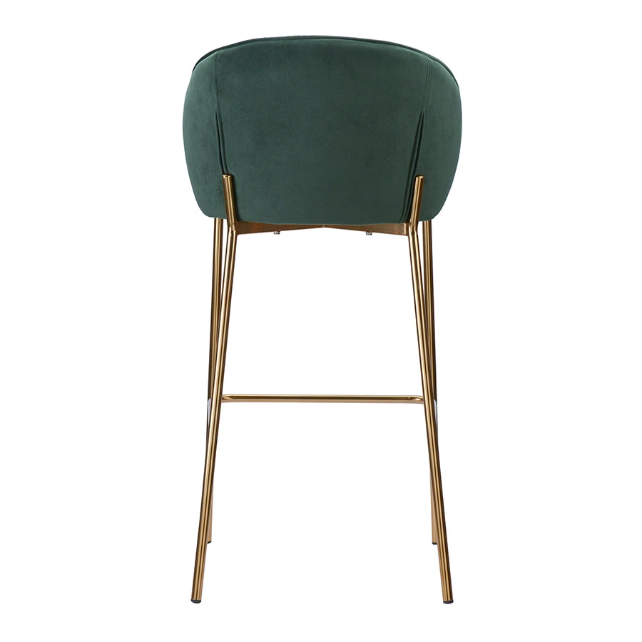 Стул барный Bergenson Bjorn Coral, велюр, темно-зеленый