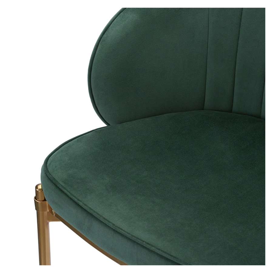Стул барный Bergenson Bjorn Coral, велюр, темно-зеленый