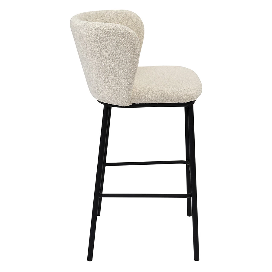 Стул барный Bergenson Bjorn Foggy, букле, молочный