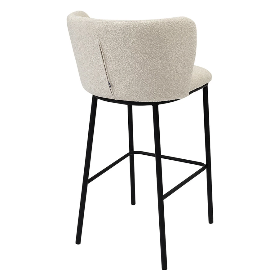 Стул барный Bergenson Bjorn Foggy, букле, молочный