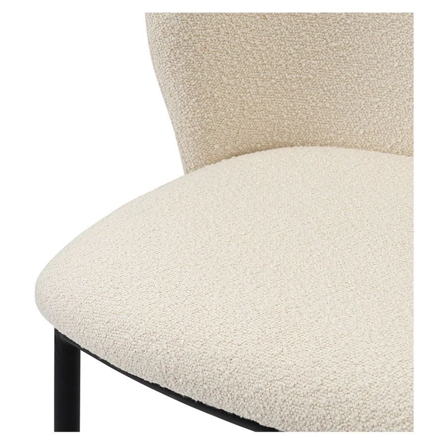 Стул барный Bergenson Bjorn Foggy, букле, молочный