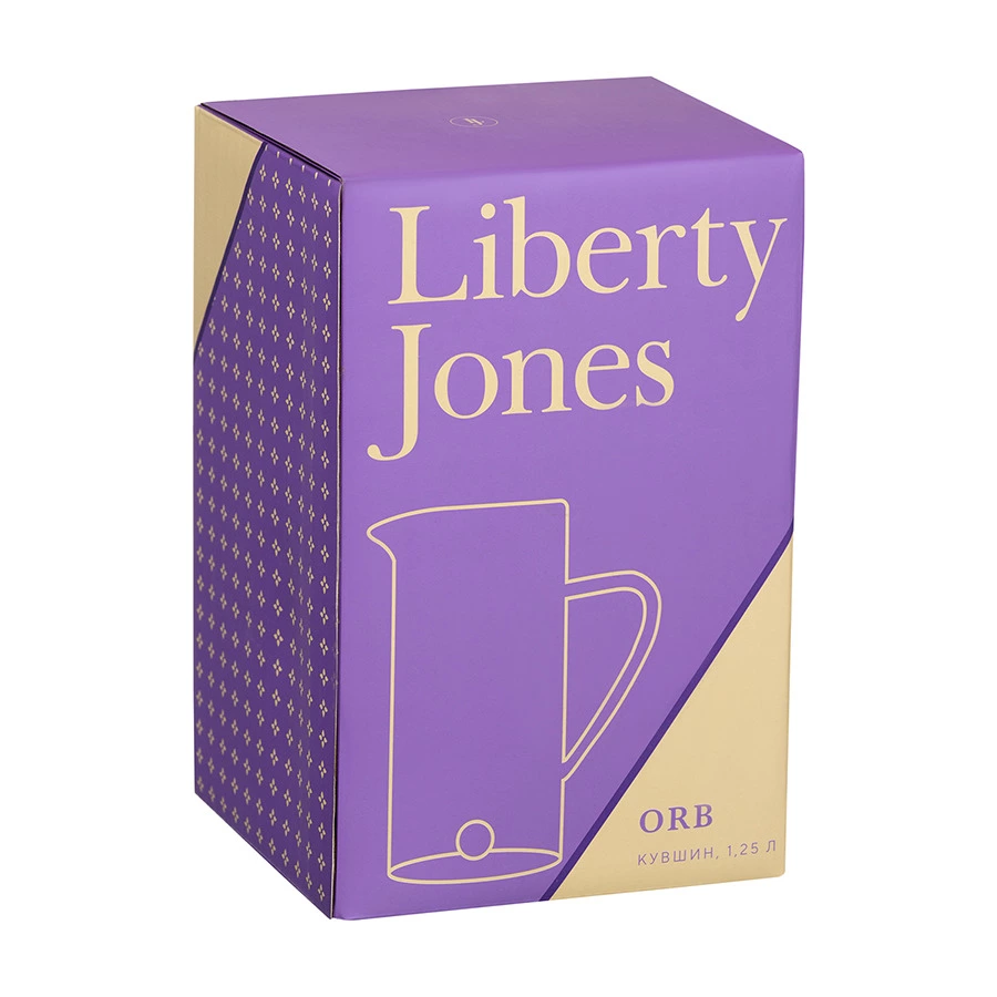 Кувшин Liberty Jones Orb 1,25 л, зелено-фиолетовый, стекло