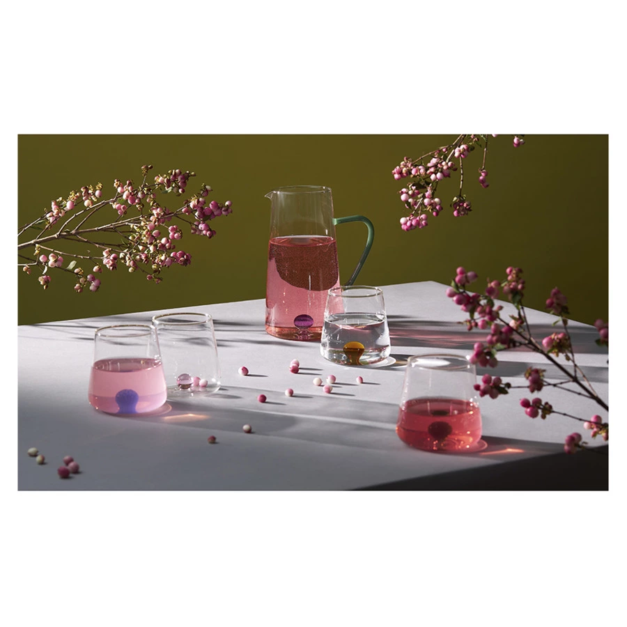 Кувшин Liberty Jones Orb 1,25 л, зелено-фиолетовый, стекло