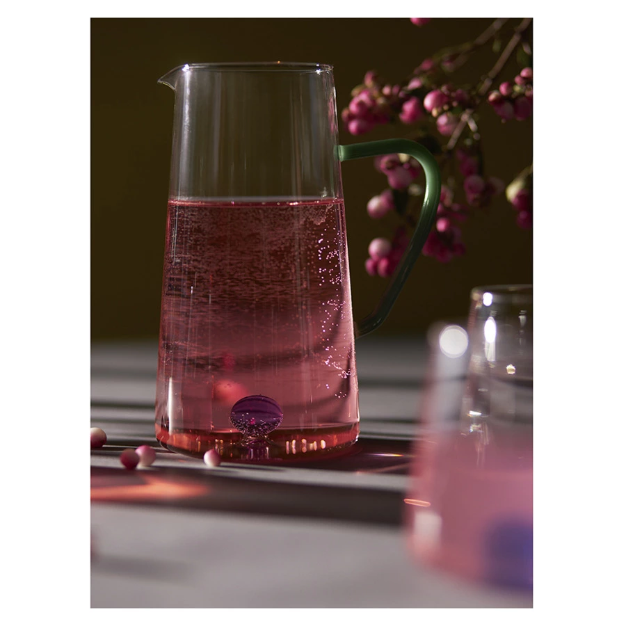 Кувшин Liberty Jones Orb 1,25 л, зелено-фиолетовый, стекло