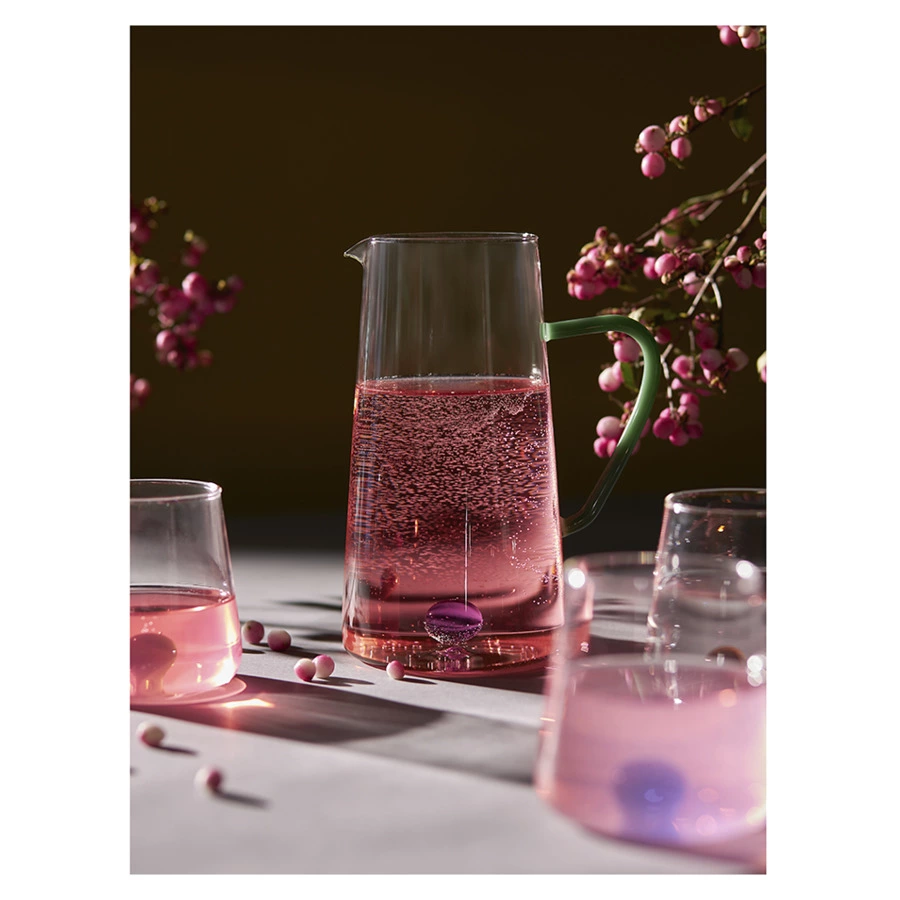 Кувшин Liberty Jones Orb 1,25 л, зелено-фиолетовый, стекло